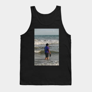 Young lady on the beach Tank Top